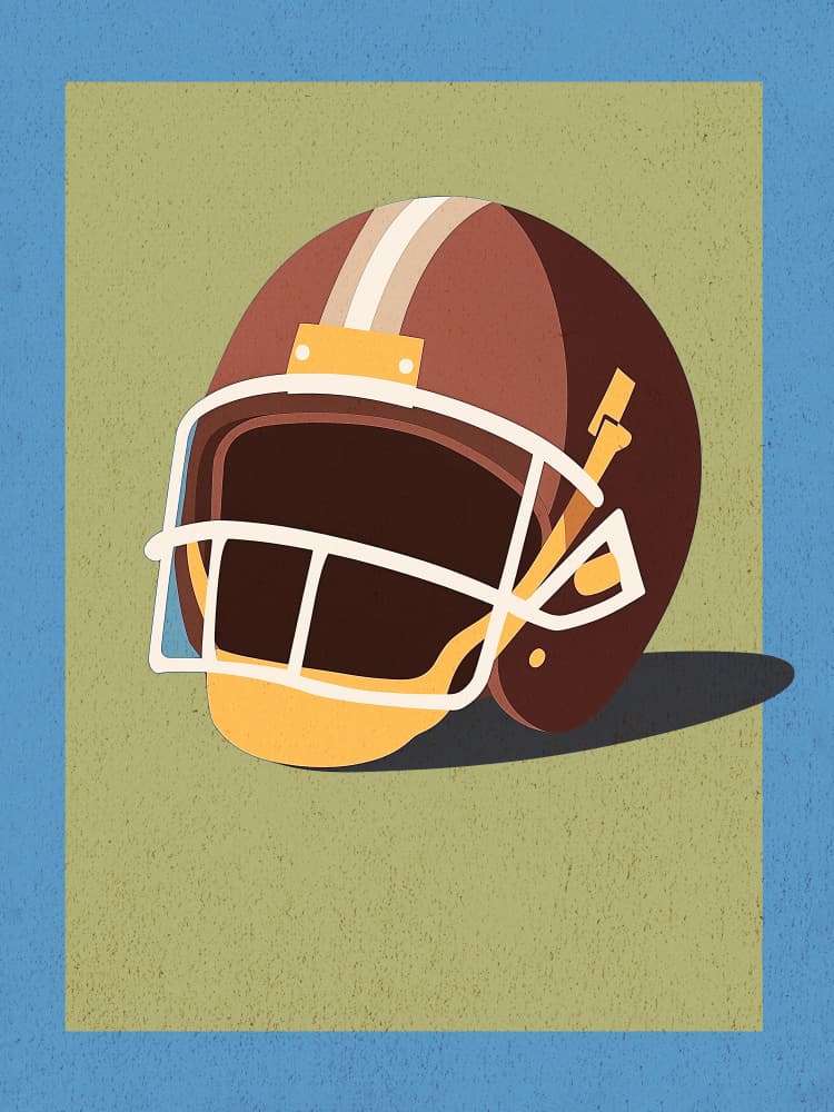 Classic Football Helmet by Pictufy Studio IV — canvas wall art