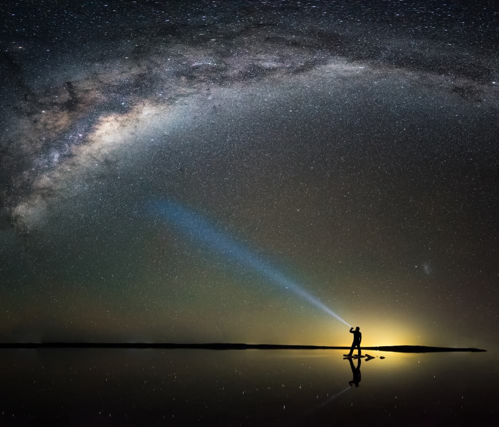 Milky Way Stargazer by James Zhen Yu — canvas wall art