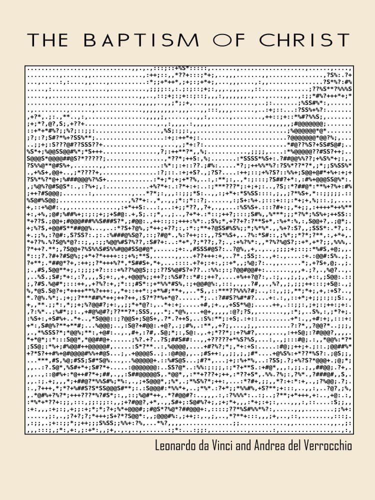 Christ's Pixel Baptism by Doa Project — canvas wall art