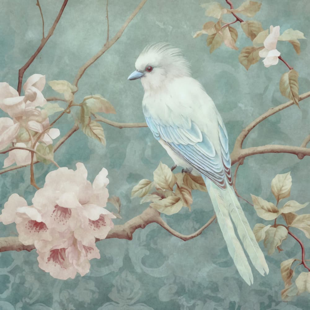 Elegant Bird Blossom by Andrea Haase — canvas wall art