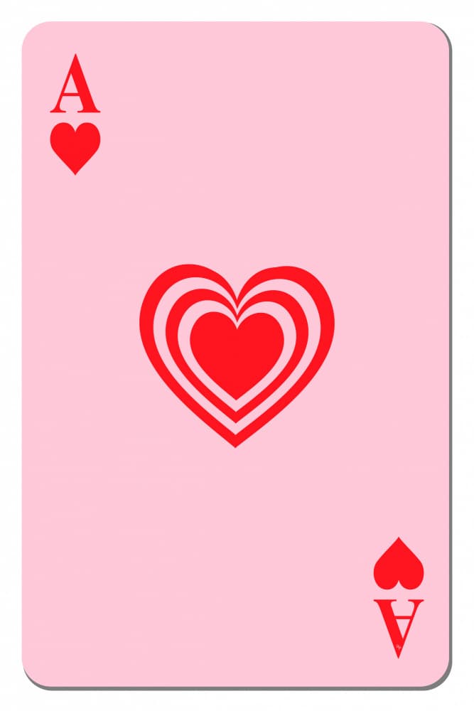 Pink Love Ace by Martina — canvas wall art