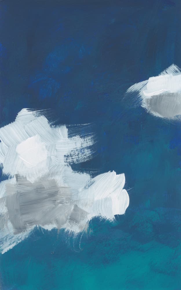 Abstract Blue Clouds by Bronwyn Baker — canvas wall art