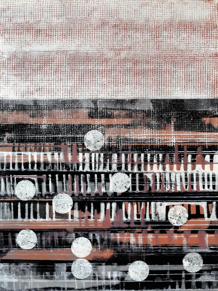 Abstract Earthy Circles by Petr Strnad — canvas wall art