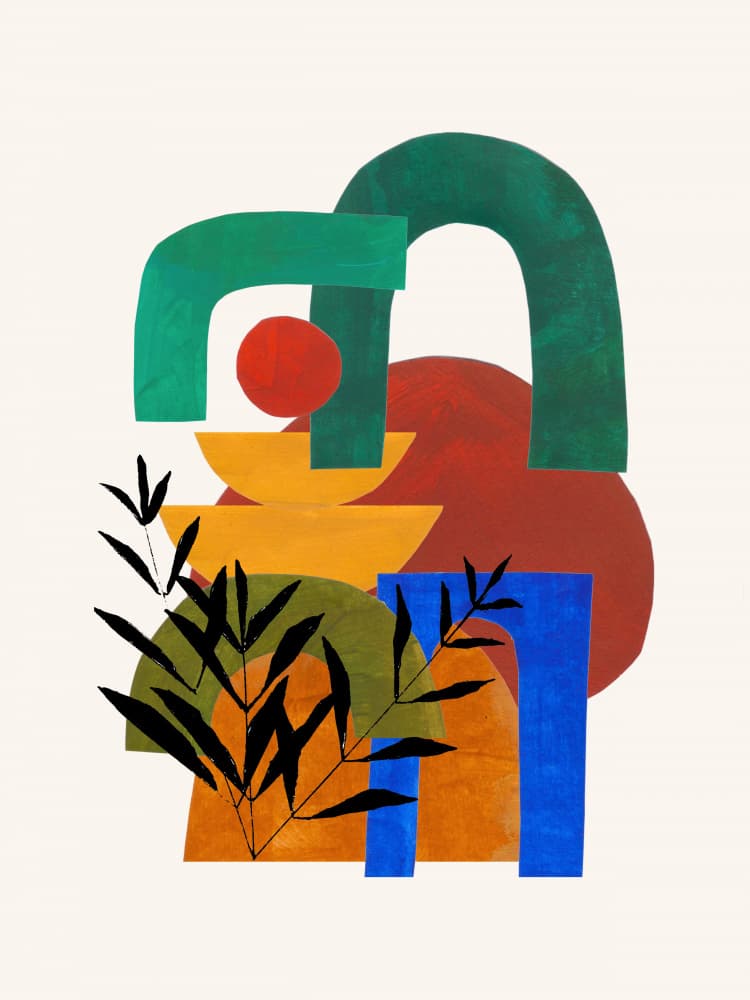 Vibrant Geometric Botanicals by Ejaaz Haniff — canvas wall art