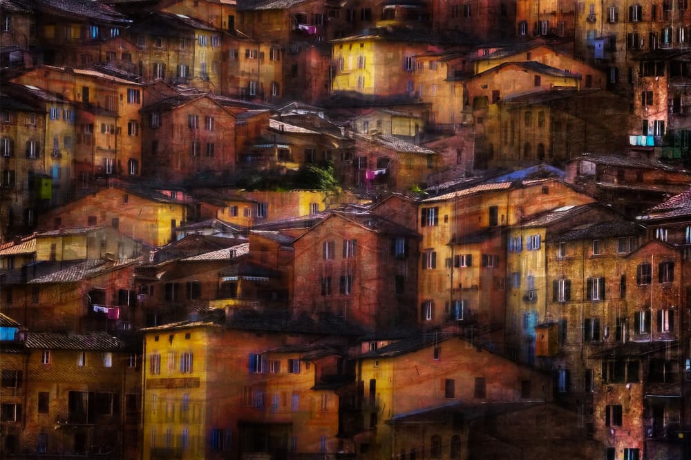 Vibrant Old World City by Ute Scherhag — canvas wall art