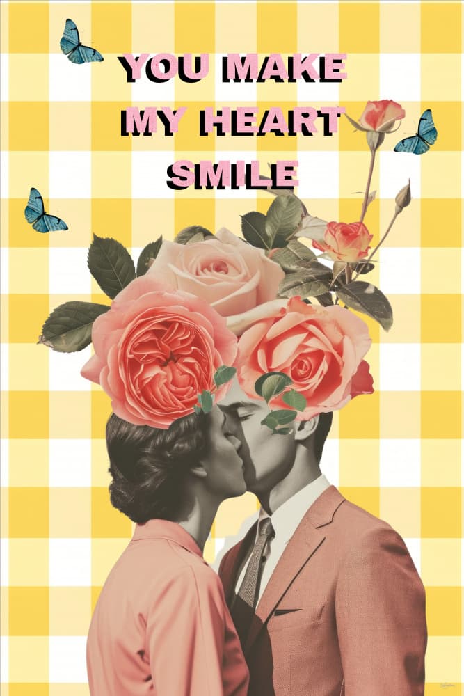 Love Blooms Kiss by Sue Skellern — canvas wall art