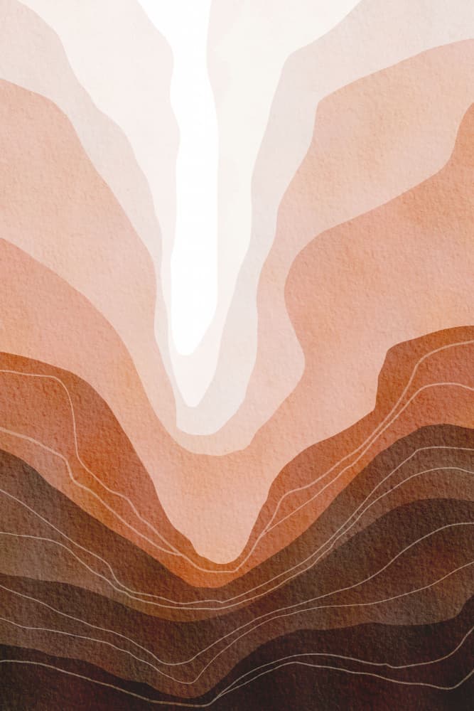 Earthy Mountain Layers by Melloi Art Prints — canvas wall art