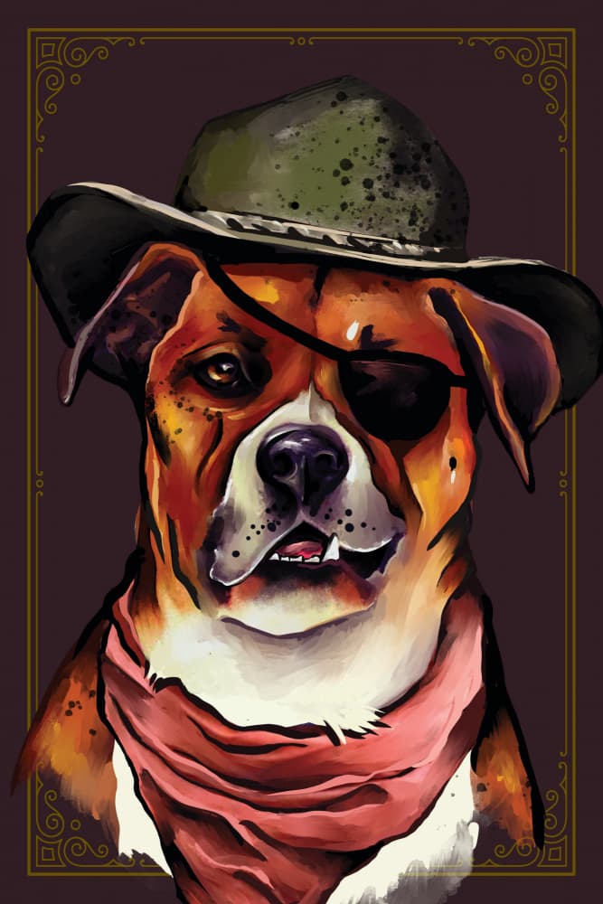 Dog by The Whiskey Ginger — canvas wall art