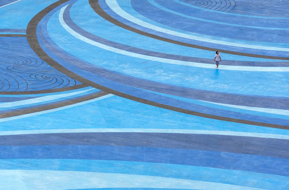 Child On Blue Waves by Karim Al Thahaby — canvas wall art