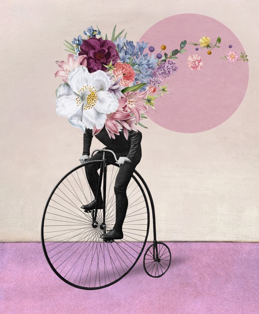 Flower Head Penny Farthing