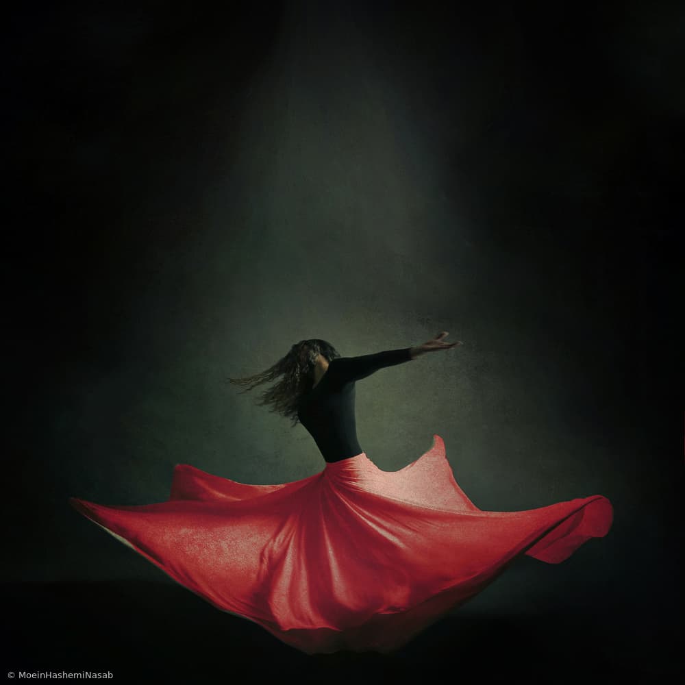 Dancing Woman Spotlight by Moein Hasheminasab — canvas wall art