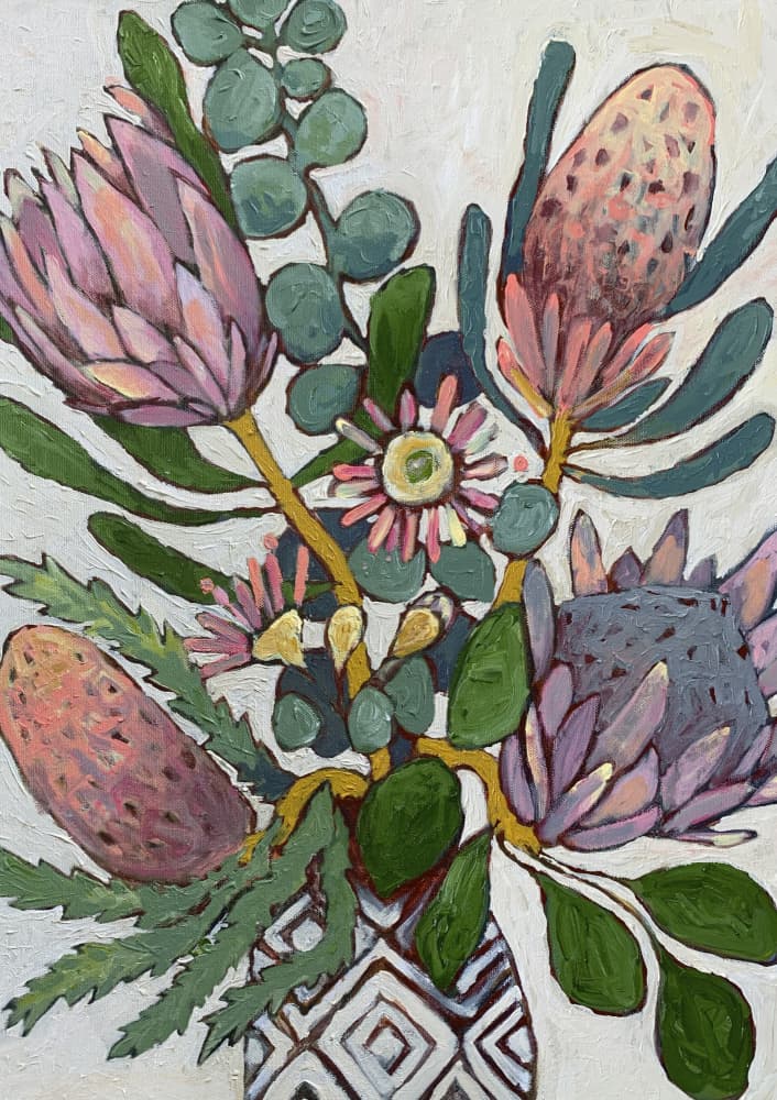 Modern Native Bouquet by Lila & Lola — canvas wall art