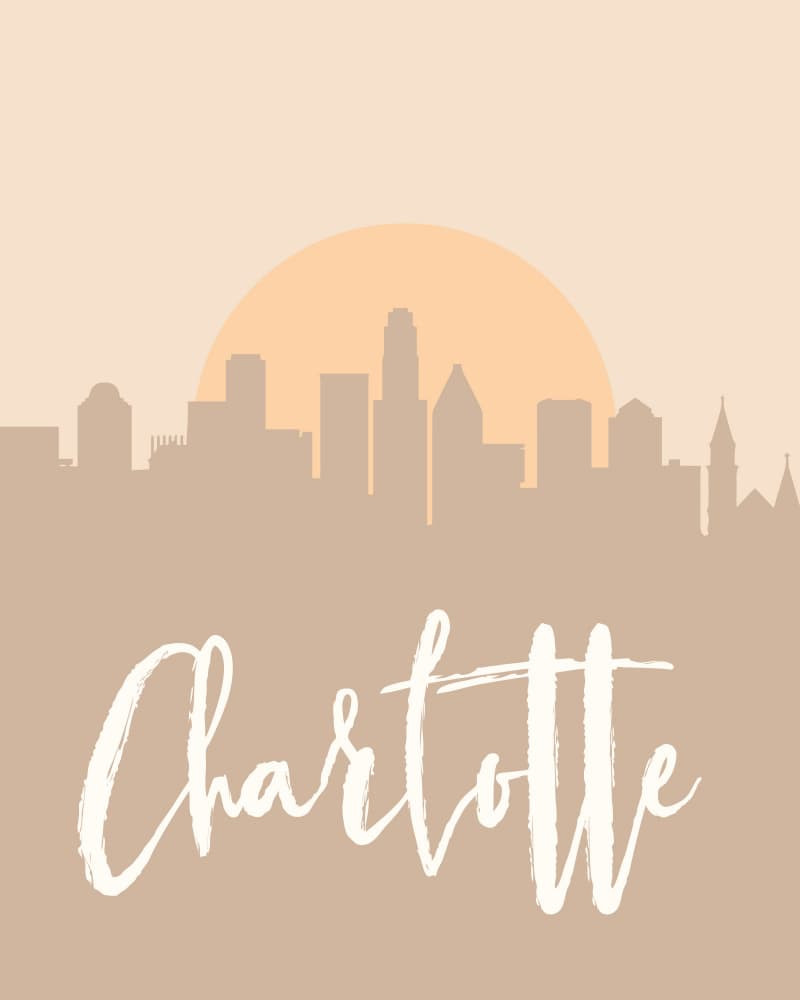 Charlotte Sun Silhouette by Emiliano Deificus — canvas wall art