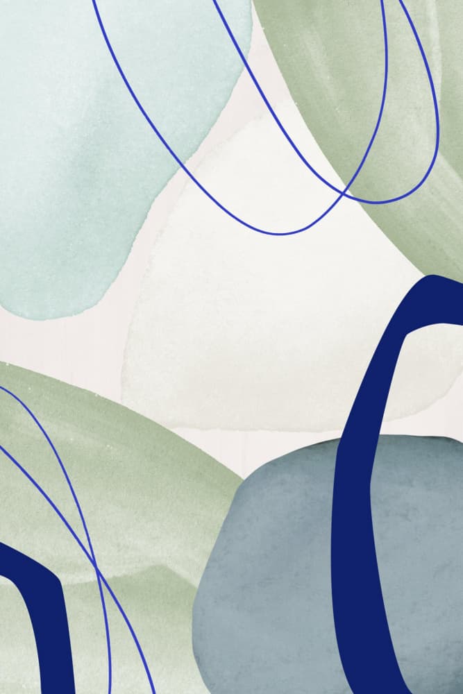 Flowing Organic Shapes by Sally Ann Moss — canvas wall art
