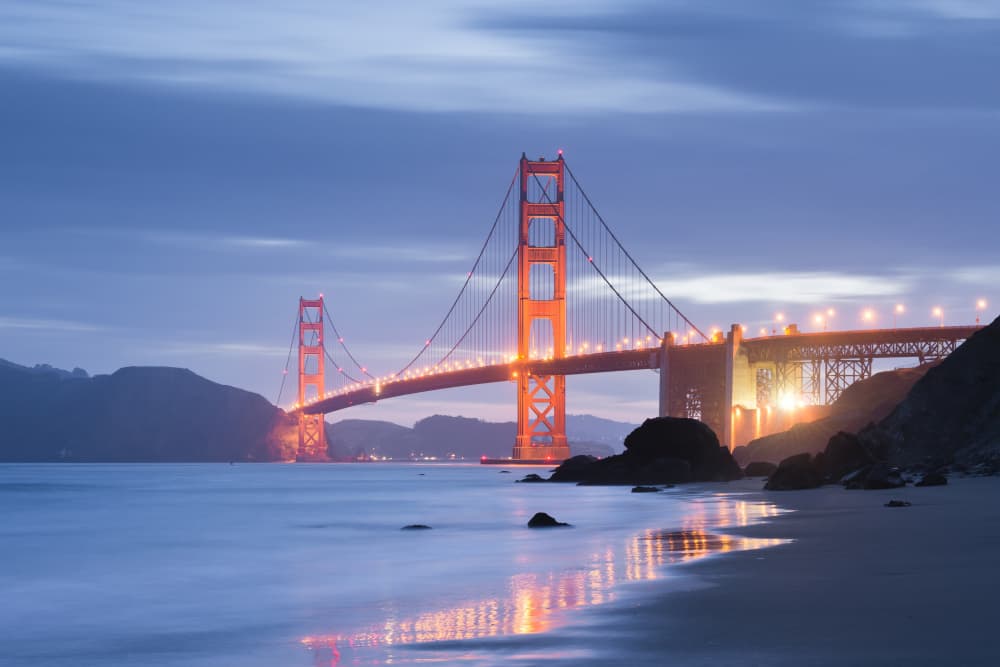 Golden Gate Twilight by Stefan Hefele — canvas wall art