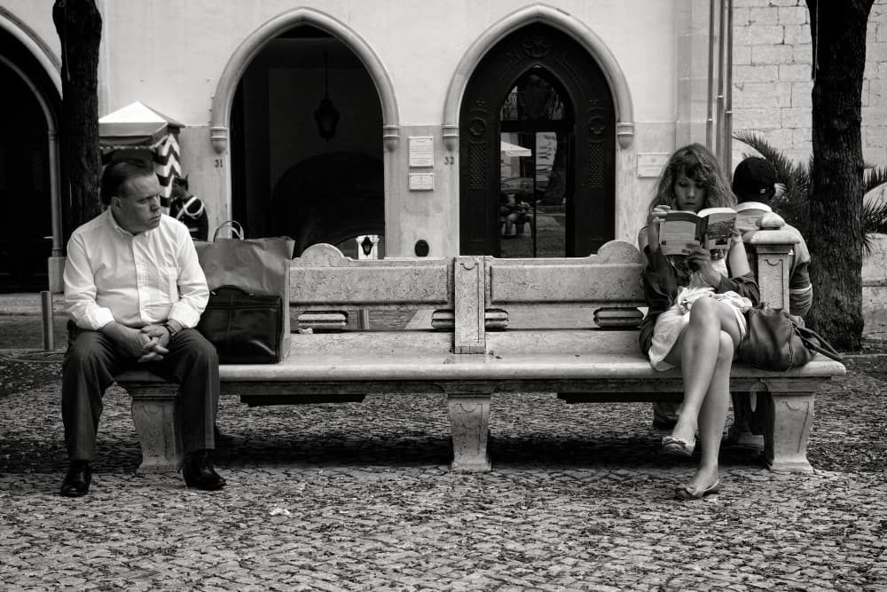 Quiet City Bench by Fernando Coelho — canvas wall art