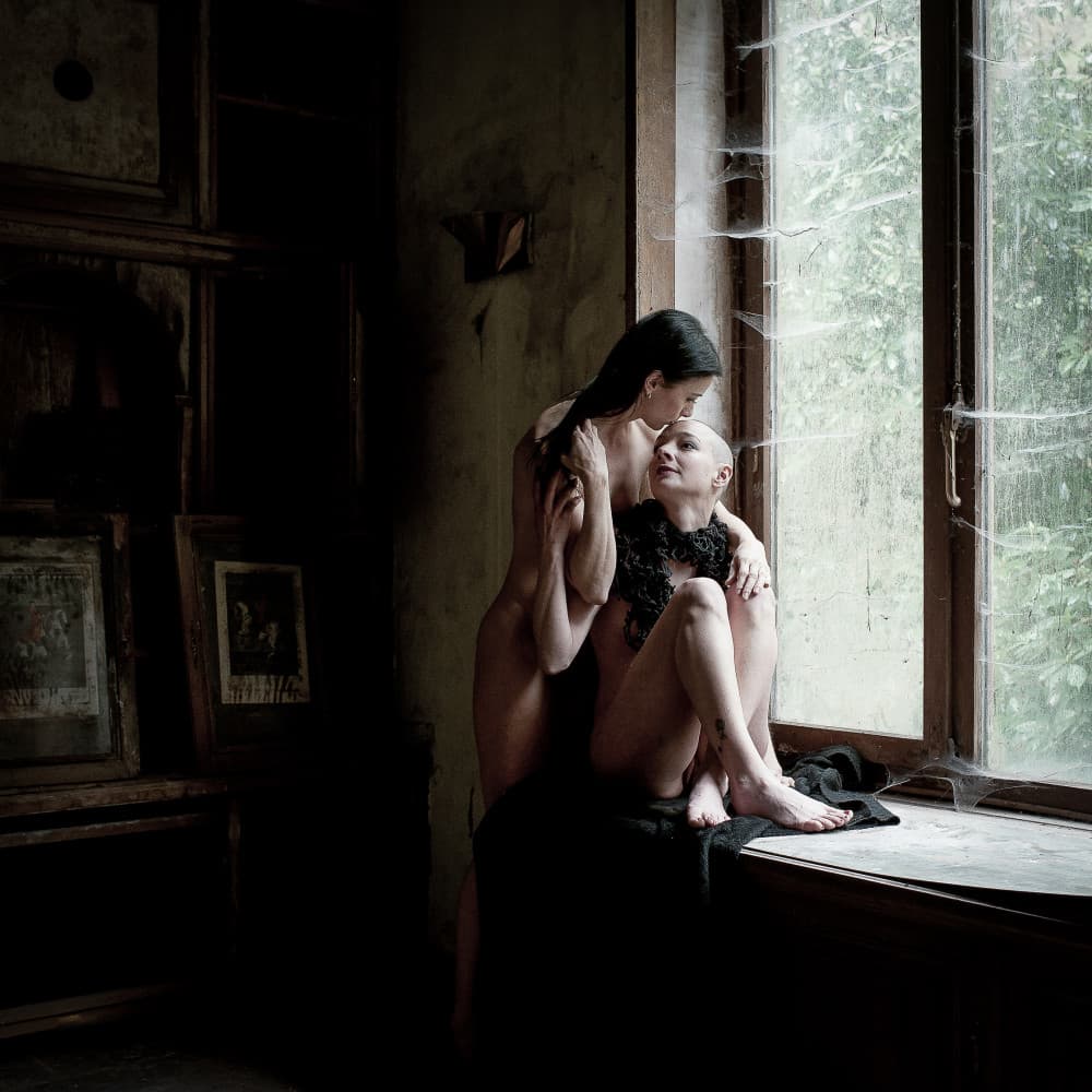 Tender Embrace Window Light by woodplane — canvas wall art