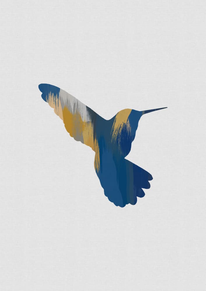 Abstract Hummingbird Flight by Orara Studio — canvas wall art