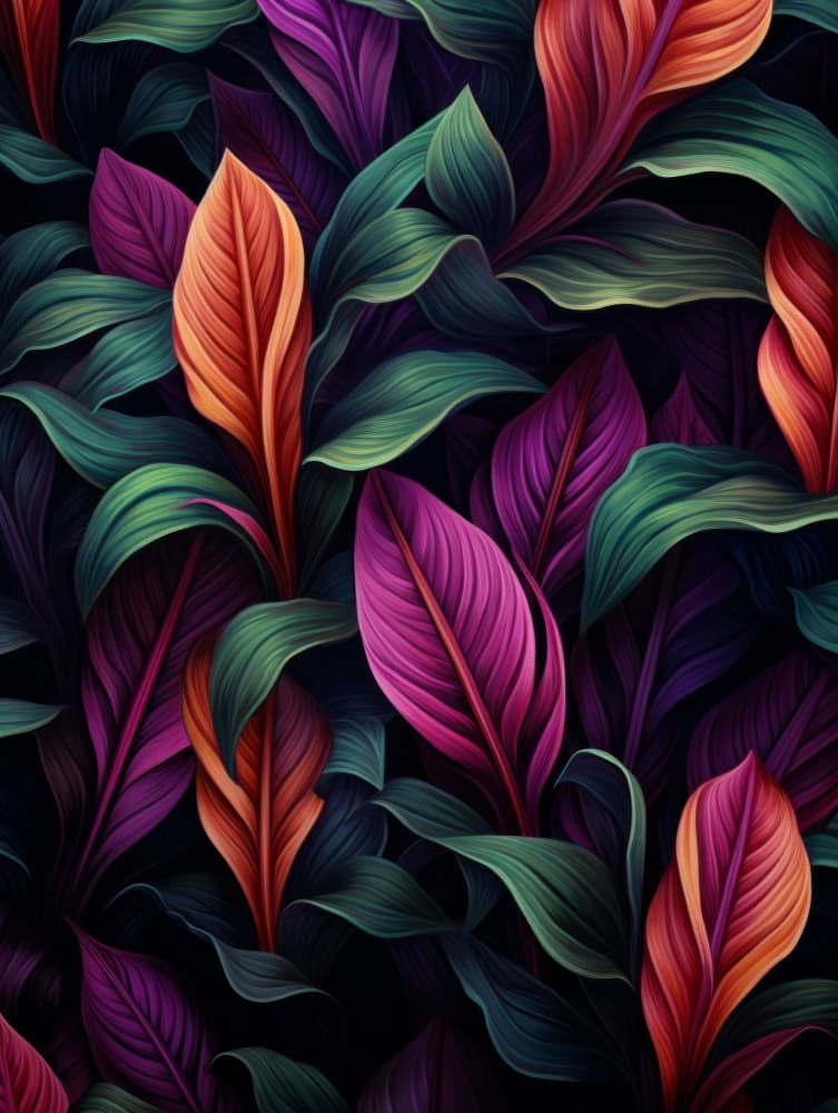 Vibrant Tropical Foliage by Bilge Paksoylu — canvas wall art