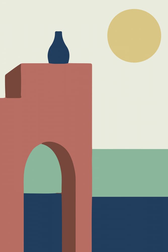 Mediterranean Sun Arch by jay stanley — canvas wall art