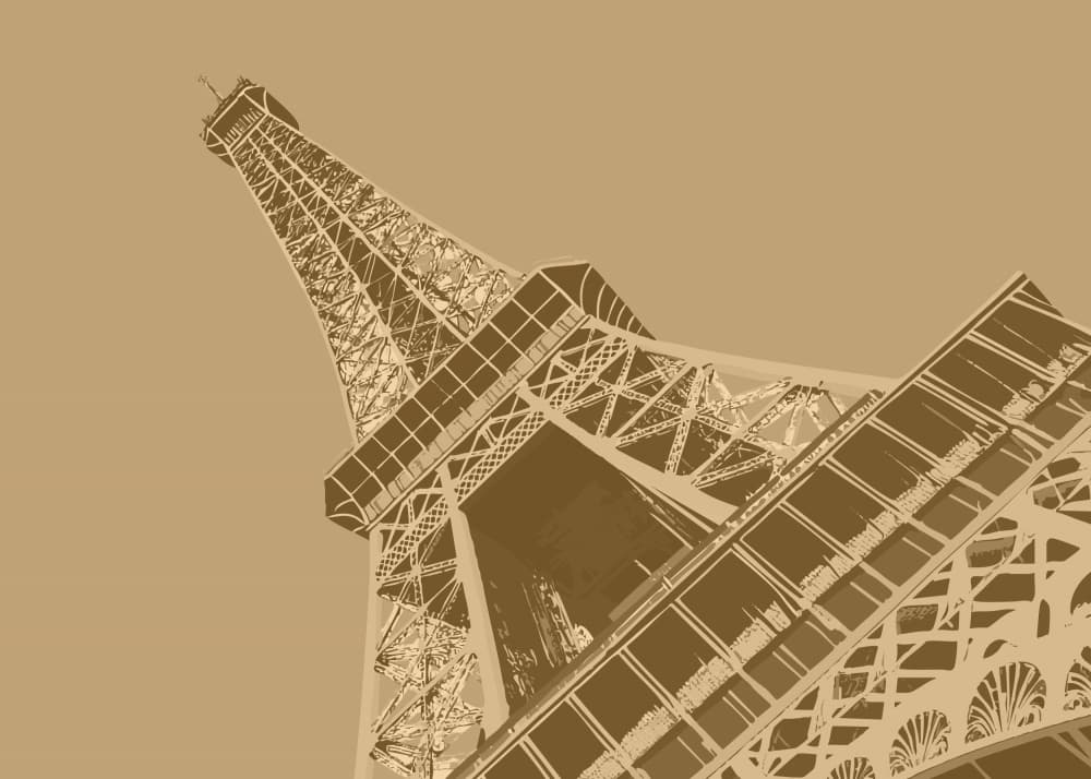 Vintage Eiffel Tower by Andreas Magnusson — canvas wall art