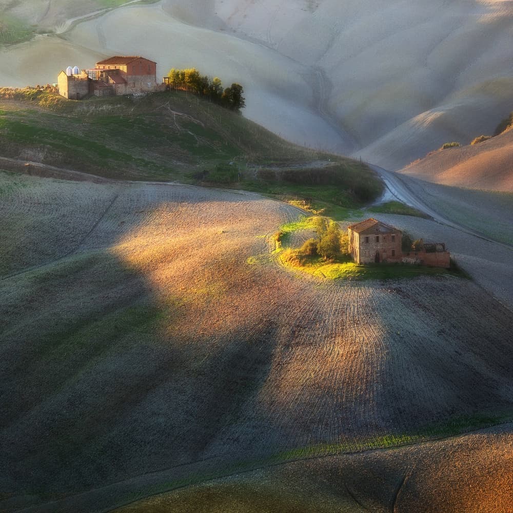 Tuscan Farmhouse Morning by Adam Pachula — canvas wall art