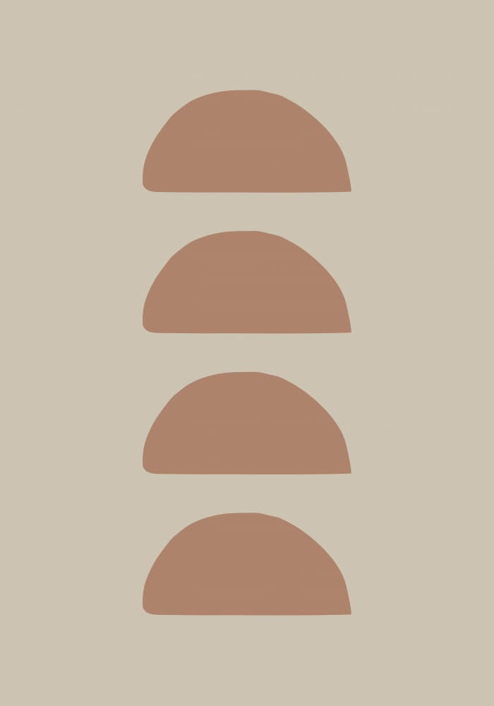 Stacked Terracotta Curves by Pictufy Studio — canvas wall art