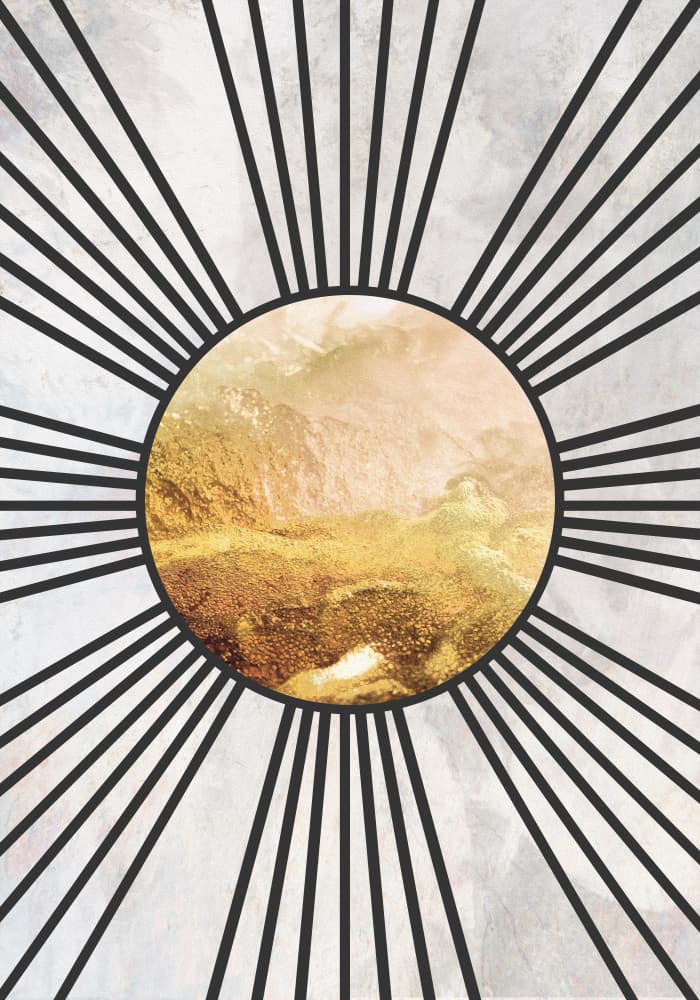 Golden Sun Radiance by Sarah Manovski — canvas wall art