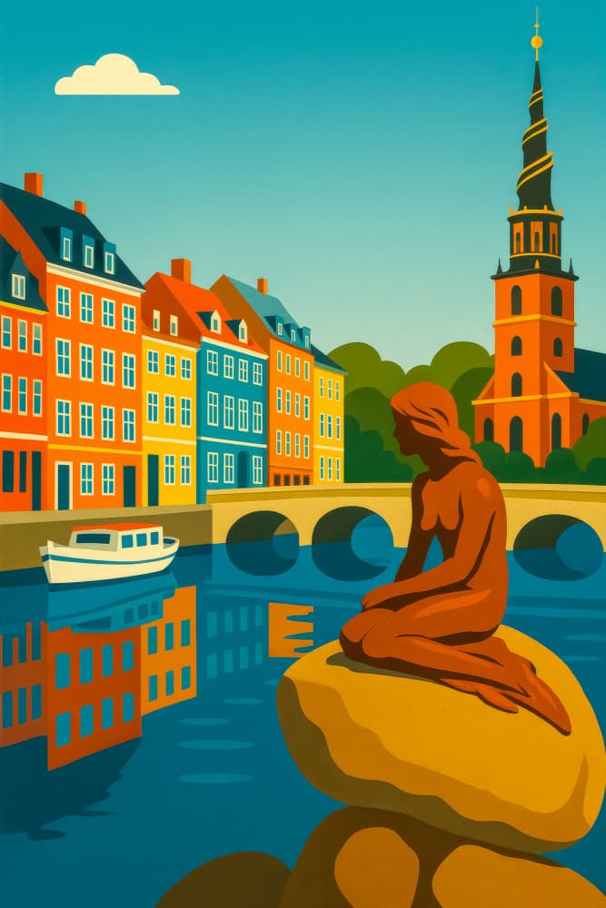 Copenhagen Mermaid by Taudalpoi — canvas wall art