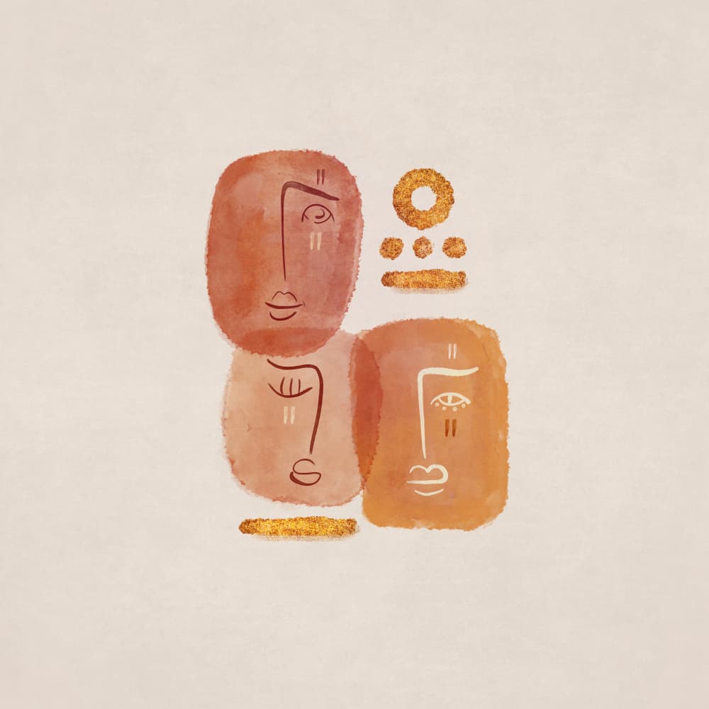 Faces of Reflection by Emel Tunaboylu — canvas wall art