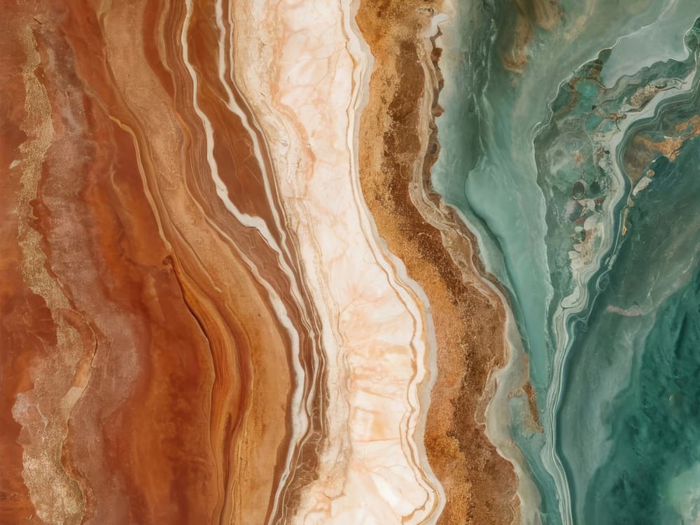 Vibrant Mineral Layers by Alpenglow Workshop — canvas wall art
