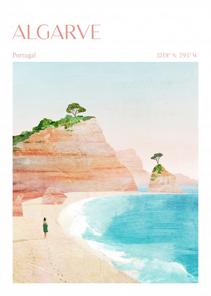 Algarve Coastal Walk by longwayhome — canvas wall art