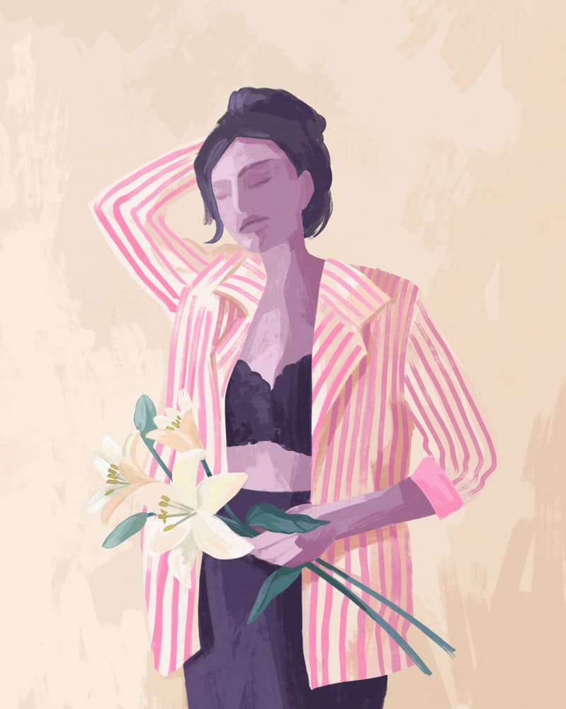 Lilly in a Jacket by Goed Blauw — canvas wall art