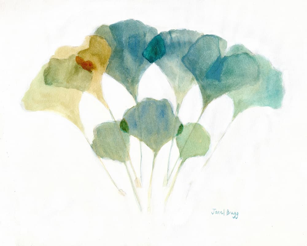 Flowing Ginkgo Leaves