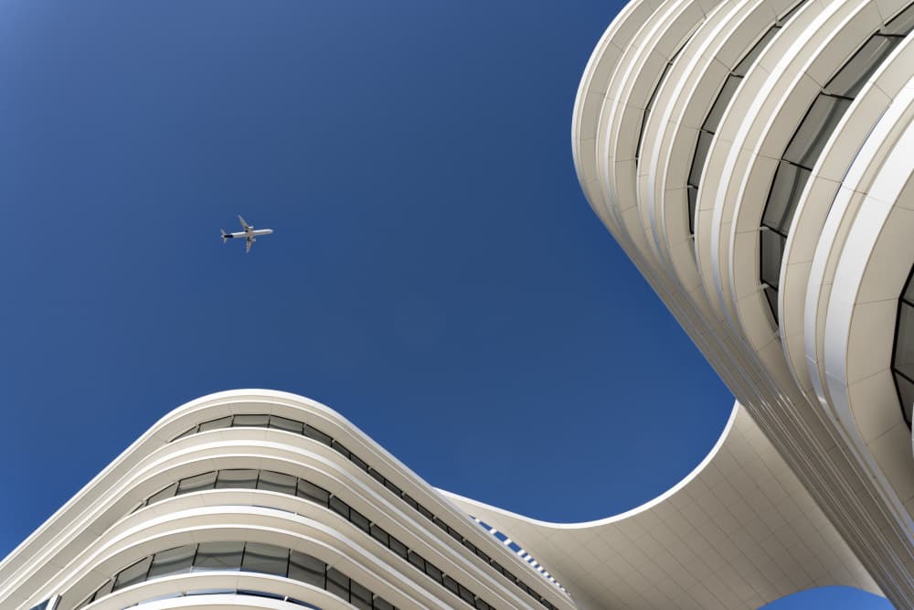 Flight Above Modern Curves by Jurij Bizjak — canvas wall art