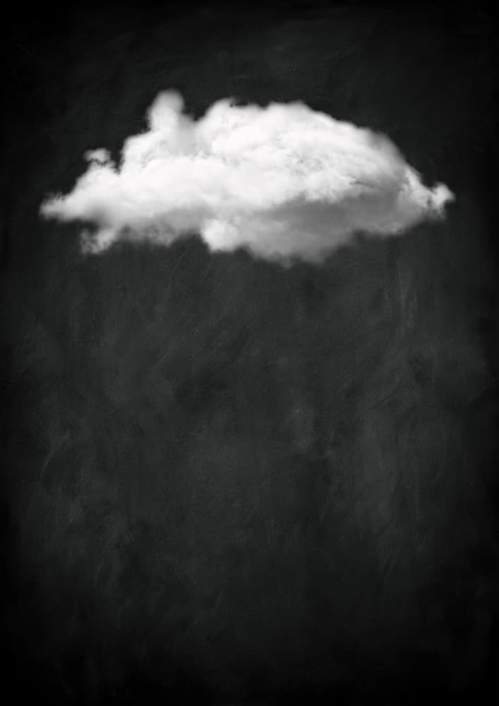 Solitary White Cloud by Aureous — canvas wall art