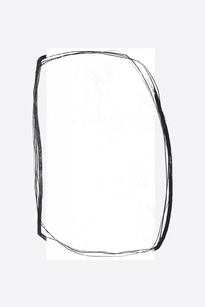 Abstract Black Lines Framing A White Canvas by uplusmestudio — canvas wall art