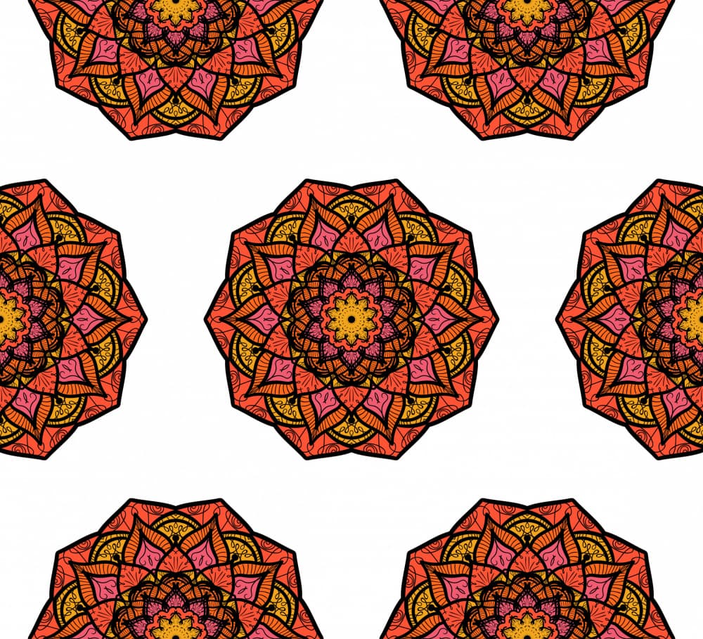 Vibrant Mandala Pattern by Marika Barsrsind — canvas wall art