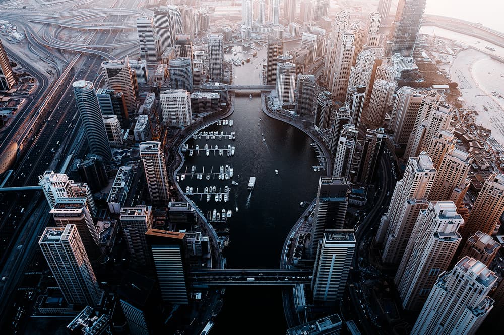 Dubai Marina Golden Hour by Carmine Chiriacò — canvas wall art