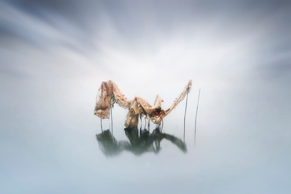 Serene Water Structure by Joaquin Guerola — canvas wall art