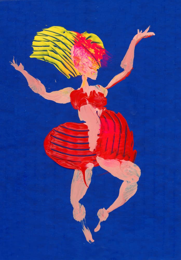 Vibrant Dancing Woman by Kanat Ibragimov — canvas wall art