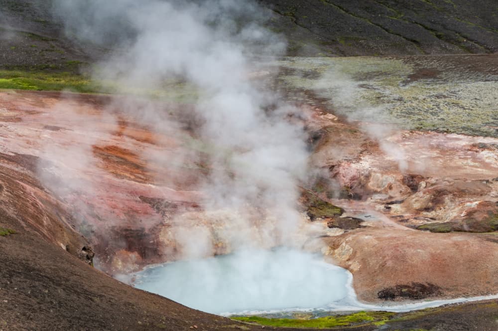 Colorful Geothermal Valley by Photolovers — canvas wall art