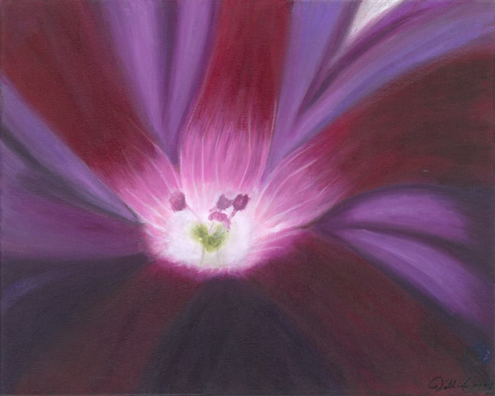 Purple Flower Glow by Jillian Claire — canvas wall art