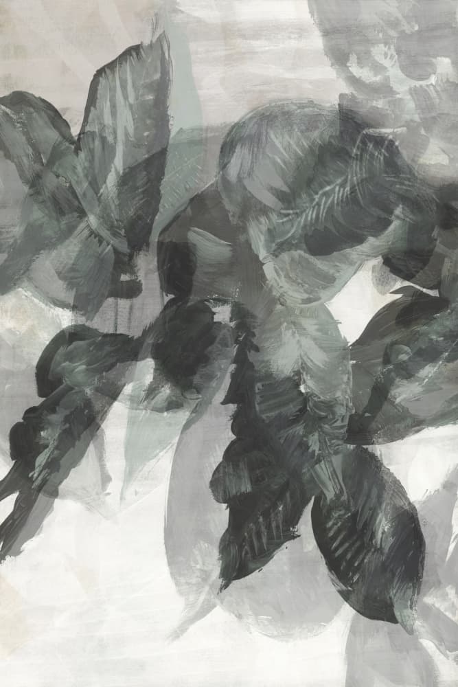 Monochrome Botanical Flow by cartissi — canvas wall art