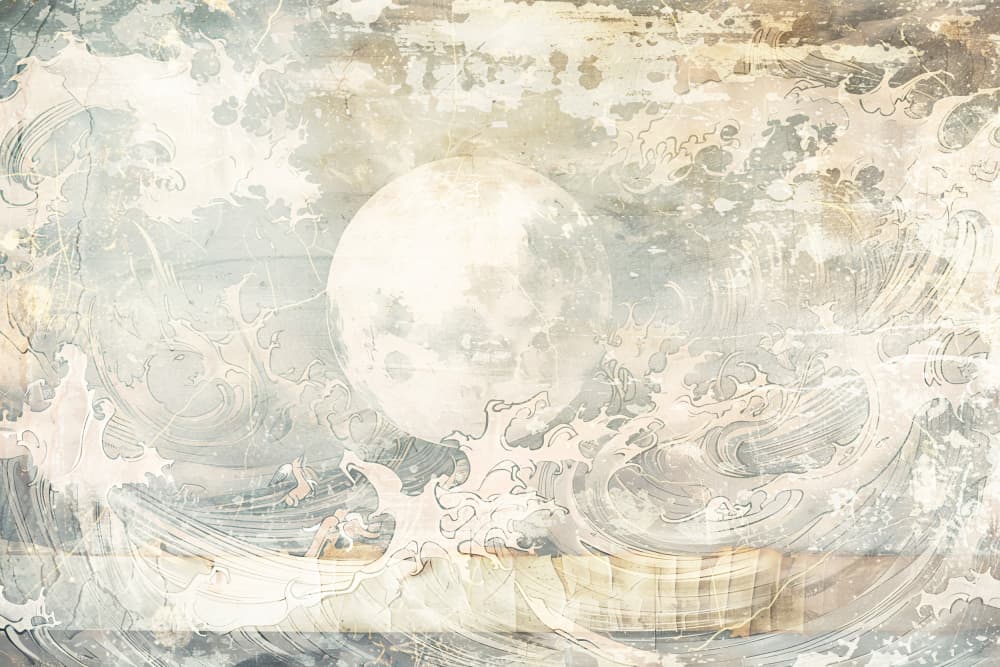 Dreamy Ocean Moon by Rafal Kulik — canvas wall art
