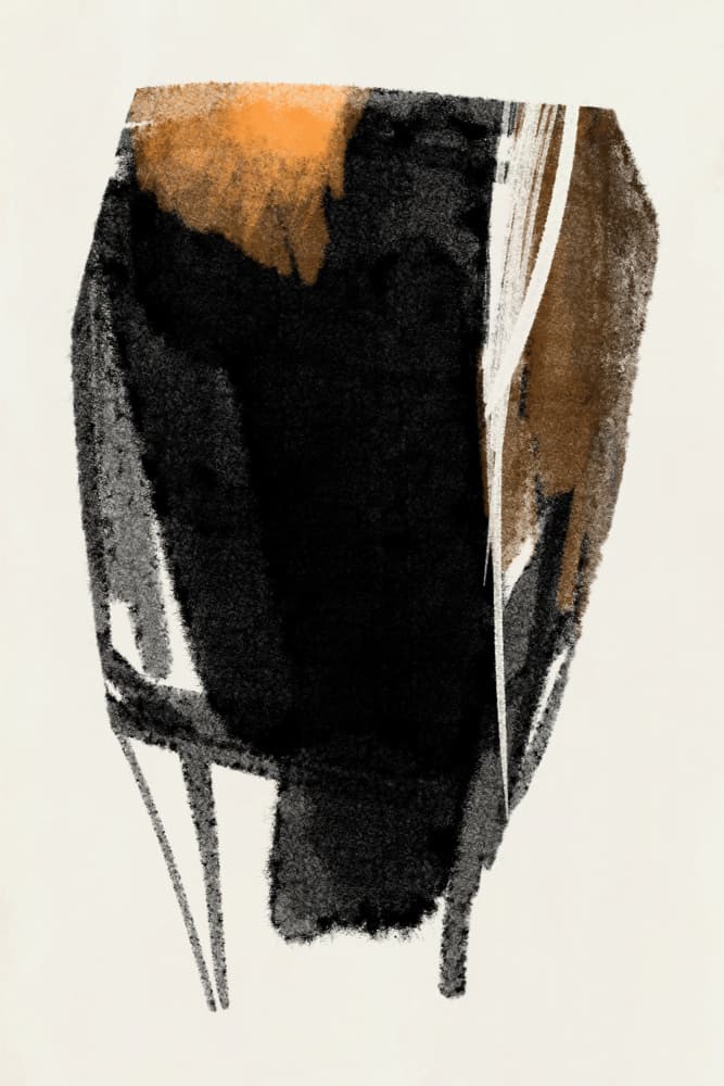 Dark Textured Abstract Form by Simona Gocan — canvas wall art
