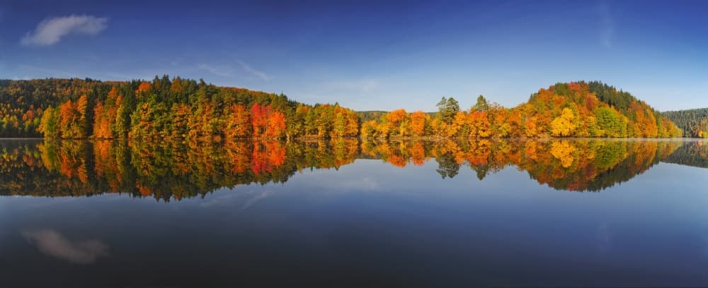 Vibrant Autumn Reflections by Burger Jochen — canvas wall art