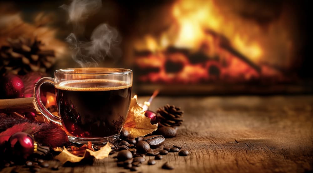 Cozy Coffee Fireplace by Pictufy Studio IV — canvas wall art