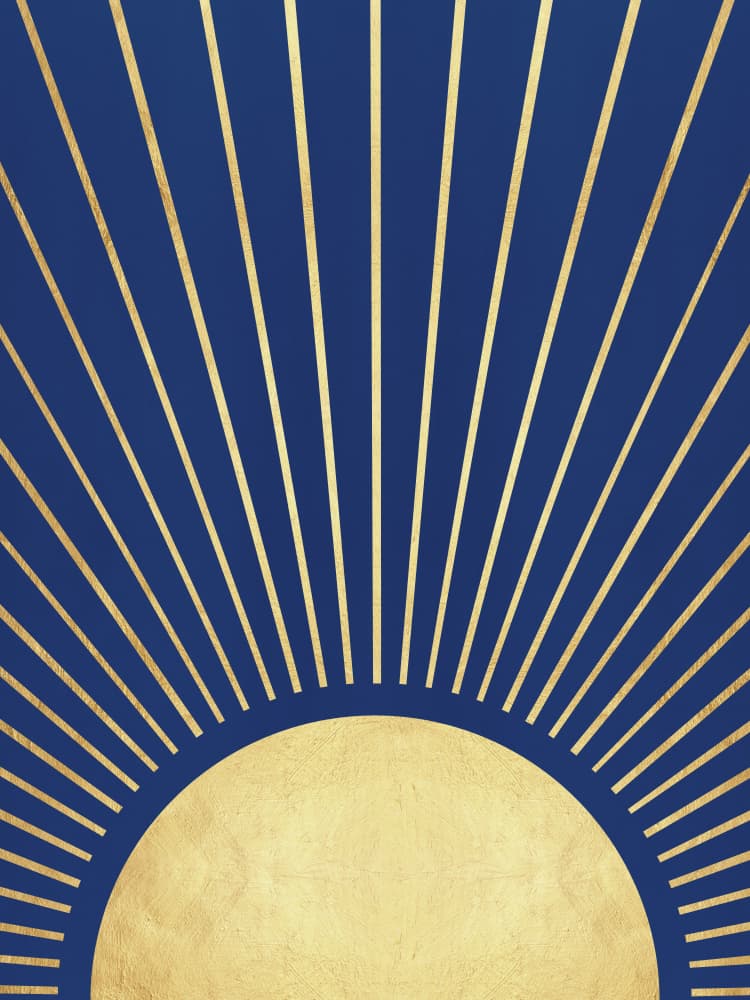 Golden Sun Rays by Vitor Costa — canvas wall art