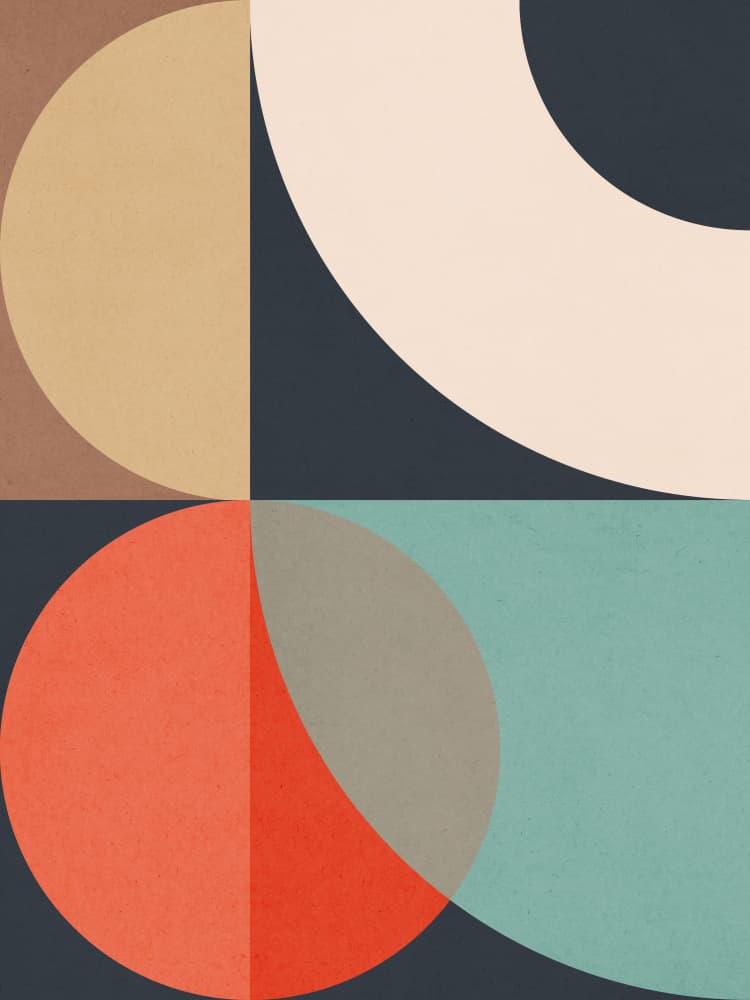 Colorful Geometric Harmony by Vitor Costa — canvas wall art